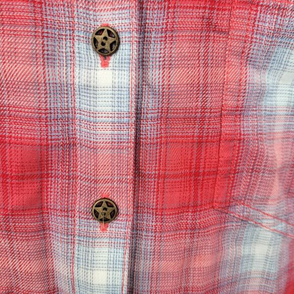 ARIAT Billie Jean Sleeveless Plaid Womens XL Red Pink Western Cowgirl Rodeo - Picture 2 of 6